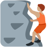 正在攀爬的人：中等肤色emoji素材一 160x160像素