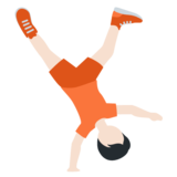 侧手翻的人：浅肤色emoji素材一 160x160像素