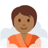 潮湿房间的人：中等深色肤色emoji素材一 160x160像素