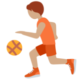 打球的人：中等肤色emoji素材一 160x160像素