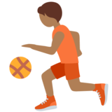 打球的人：中黑肤色emoji素材一 160x160像素