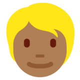 人物：中深色肤色，金发emoji素材一 160x160像素