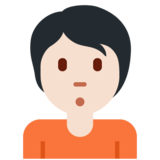 人撅嘴：浅肤色emoji素材一 160x160像素