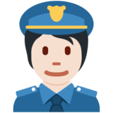 警官：浅肤色emoji素材一 160x160像素