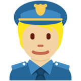 警官：中浅肤色emoji素材一 160x160像素