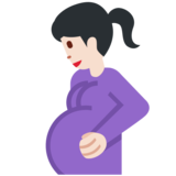 孕妇：浅肤色emoji素材一 160x160像素