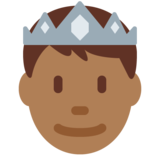 王子：中黑肤色emoji素材一 160x160像素