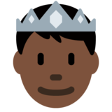王子：深色肤色emoji素材一 160x160像素