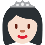 公主：浅肤色emoji素材一 160x160像素