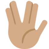 手指分开的手礼：中等肤色emoji素材一 160x160像素