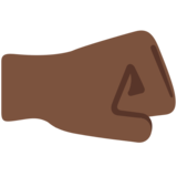 右拳：黑肤色emoji素材一 160x160像素