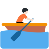 划船人：浅肤色emoji素材一 160x160像素