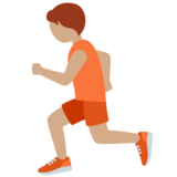 跑步者：中等肤色emoji素材一 160x160像素