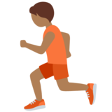 跑步者：中等深色肤色emoji素材一 160x160像素