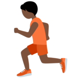跑步者：深色肤色emoji素材一 160x160像素