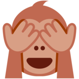 捂眼睛的猴子emoji素材一 160x160像素