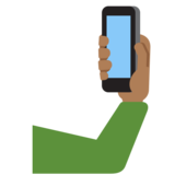 自拍:中等深色肤色emoji素材一 160x160像素