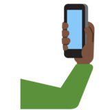 自拍：深色肤色emoji素材一 160x160像素