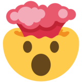 冒蘑菇云的头emoji素材一 160x160像素