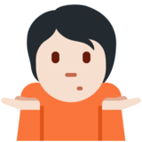 耸肩：浅肤色emoji素材一 160x160像素