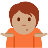 耸肩：中等肤色emoji素材一 160x160像素