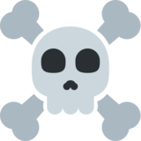 头骨和交叉骨/骷髅emoji素材一 160x160像素