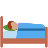 卧床者：中等肤色emoji素材一 160x160像素