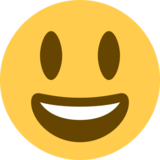 大眼睛咧嘴笑着的脸emoji素材一 160x160像素