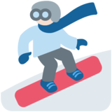 滑雪板：浅肤色emoji素材一 160x160像素