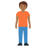 站立者：中黑肤色emoji素材一 160x160像素