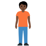 站立者：深色肤色emoji素材一 160x160像素