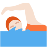 游泳：浅肤色emoji素材一 160x160像素