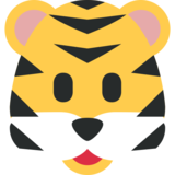 老虎脸emoji素材一 160x160像素