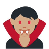 吸血鬼：中等肤色emoji素材一 160x160像素