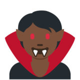 吸血鬼：深色肤色emoji素材一 160x160像素