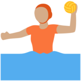 玩水球的人：中等肤色emoji素材一 160x160像素