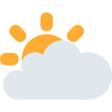 大云后的太阳emoji素材一 160x160像素