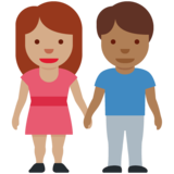 男女牵手：中肤色，中深色emoji素材一 160x160像素
