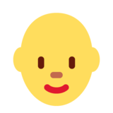 女人：秃头emoji素材一 160x160像素