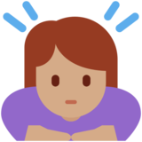 女性鞠躬：中等肤色emoji素材一 160x160像素