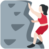 女子攀岩：浅肤色emoji素材一 160x160像素