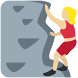 女子攀岩：中浅肤色emoji素材一 160x160像素