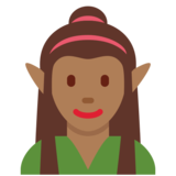 女精灵：中黑肤色emoji素材一 160x160像素