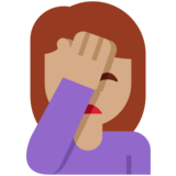 女性面部按摩：中等肤色emoji素材一 160x160像素