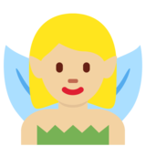 女仙女：中浅肤色emoji素材一 160x160像素