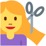 理发的女人emoji素材一 160x160像素