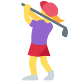 女子高尔夫emoji素材一 160x160像素