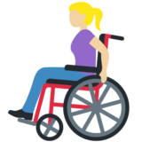 手动轮椅女性：中浅肤色emoji素材一 160x160像素