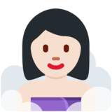 蒸汽房的女人：浅肤色emoji素材一 160x160像素