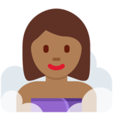 蒸汽房的女人：中等深色肤色emoji素材一 160x160像素